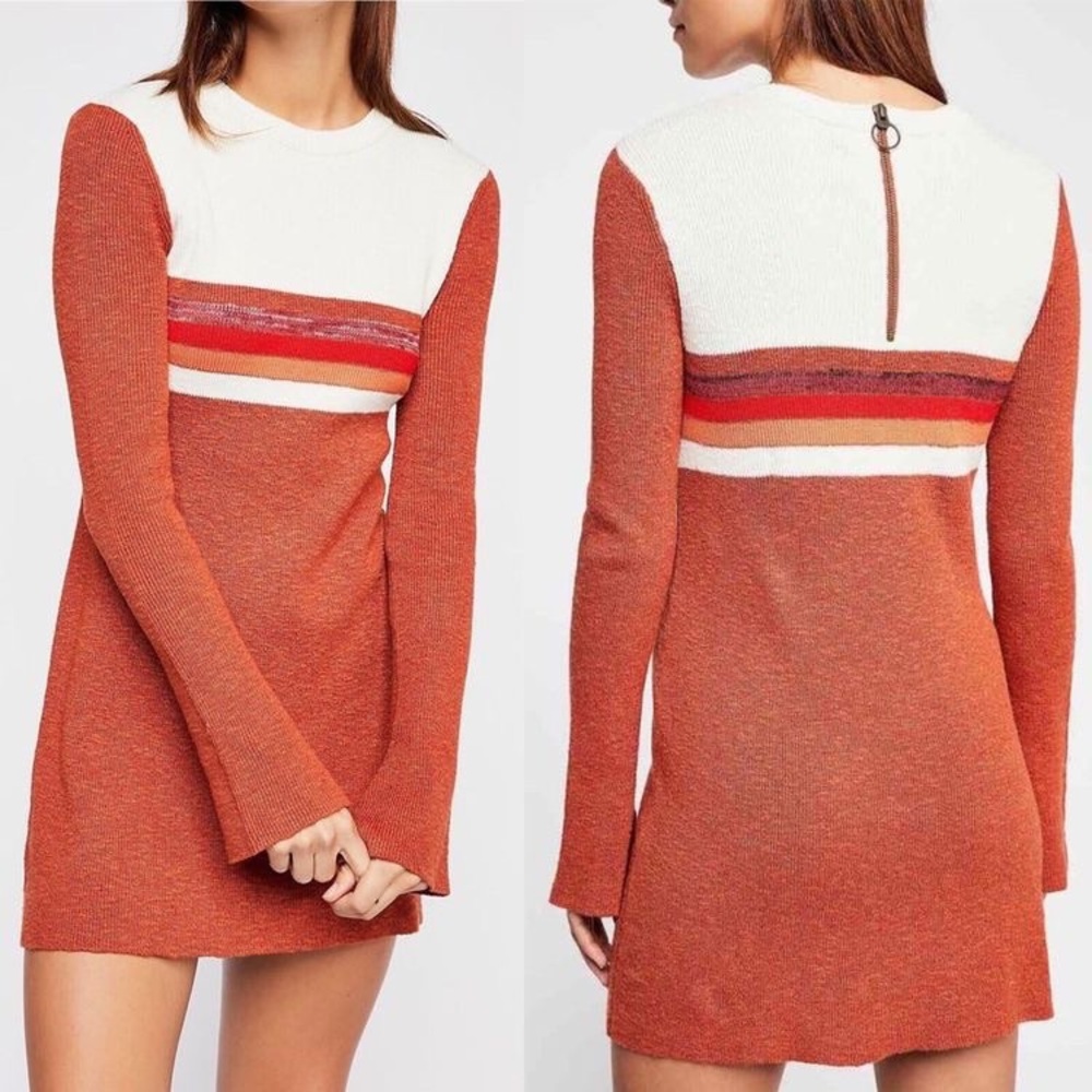 Free People Color Block Sweater Dress
